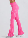 ZASUWA Female Stripes Flare High-rise Leggings