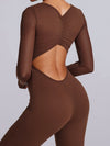 ZASUWA Female Sexy Mesh  Backless Jumpsuit