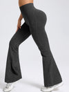 ZASUWA Female Ribbed Flare High-rise Leggings