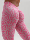 ZASUWA Female Deep V Back Leopard Print Leggings