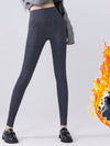 ZASUWA Female Denim Fleece Pocket Elastic Tight Leggings