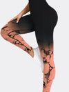 ZASUWA Female Hot Tie-dye Ombre Scrunch Bum Leggings