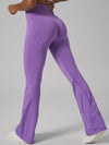 ZASUWA Female Flare Ribbed Hip-lift Leggings