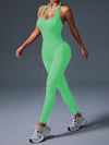 ZASUWA Female Ribbed Backless Halter Scrunch Bum Jumpsuit