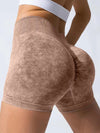 ZASUWA Female Denim Deep V Back Scrunch Bum Leggings