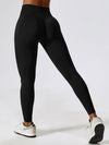 ZASUWA Female Solid Color Seamless Scrunch Bum Leggings