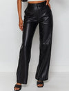 ZASUWA Female Fuax Leather Pocket Fashion Pants