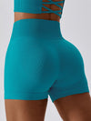 ZASUWA Female Ribbed Scrunch Bum Spandex Gym Booty Shorts