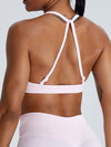 ZASUWA Female Beautiful Cross Back Front Folds Seamless Sports Bras