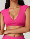 ZASUWA Female Deep V Collar Backless Hollow Out Sports Bras