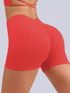 ZASUWA Female Deep V Back Scrunch Bum Seamless Shorts