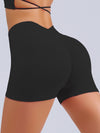 ZASUWA Female Deep V Back Scrunch Bum Seamless Shorts