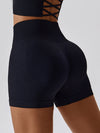 ZASUWA Female Ribbed Scrunch Bum Spandex Gym Booty Shorts