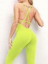 ZASUWA Female Tracksuits Solid Color U Collar Cross Back Romper