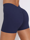 ZASUWA Female V-shape Waist Scrunch Bum Spandex Gym Booty Shorts