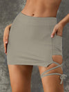 ZASUWA Female Pocket Drawstring Short Skirt