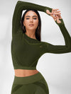 ZASUWA Female Fishnet Knitted Seamless High-waist Tracksuit