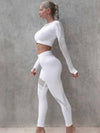 ZASUWA Female Sexy Fishnet Thumbholes Quick-dry Tracksuit