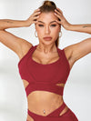 ZASUWA Female Ribbed Cutout Sports Bras