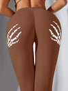 ZASUWA Female "Hand Bones" Print Scrunch Bum Leggings