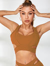 ZASUWA Female Ribbed Cutout Sports Bras