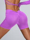 ZASUWA Female Deep V Back Scrunch Bum Leggings