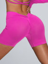 ZASUWA Female Deep V Back Scrunch Bum Leggings