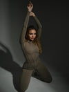 ZASUWA Female Heart Backless Long Sleeves Jumpsuit