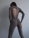 ZASUWA Female Heart Backless Long Sleeves Jumpsuit