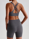 ZASUWA Female Cross Back Hip-lift Short Tracksuit