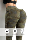 ZASUWA Female Stylish Camouflage Leggings with Pockets