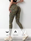 ZASUWA Female Stylish Camouflage Leggings with Pockets