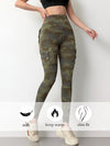 ZASUWA Female Stylish Camouflage Leggings with Pockets