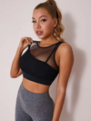 ZASUWA Female High-waist Skinny Stretch Mesh Stitching Fitness Sportswear