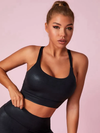 ZASUWA Female Sports Bras Matte Leather I-shaped Sports Bras