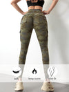 ZASUWA Female Stylish Camouflage Leggings with Pockets