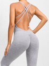 ZASUWA Female Quick-dry Cross Back Scrunch Bum Jumpsuit