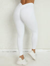 ZASUWA Female Deep V Back Scrunch Bum Leggings