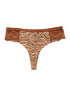 ZASUWA  Female Leopard Print Lace T-back Panties