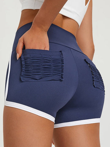 ZASUWA Female Booty Pocket Hip-lift Spandex Gym Booty Shorts