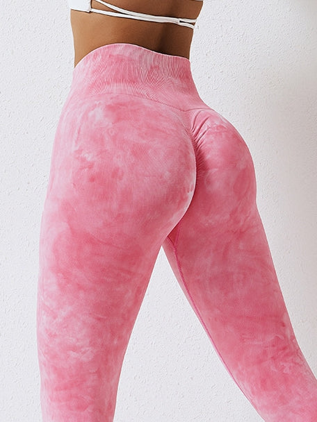 ZASUWA Female Dreamy Color Seamless Scrunch Bum Leggings