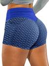 ZASUWA Female Honeycomb Pocket Peach Hip Spandex Gym Booty Shorts