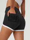 ZASUWA Female Booty Pocket Hip-lift Spandex Gym Booty Shorts