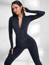 ❤ZASUWA Female Trendy Zipper Peach Booty Jumpsuit