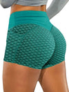 ZASUWA Female Honeycomb Pocket Peach Hip Spandex Gym Booty Shorts