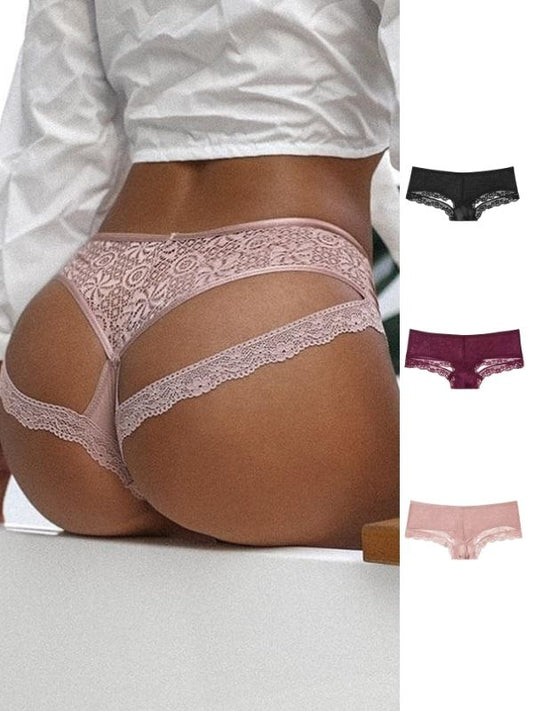 ZASUWA Female Low Waist   Lace Sports Fitness Triangle Panties Thong