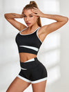 ZASUWA Female Contrast Color Cross Back Sports Bras