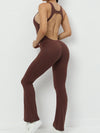 ZASUWA Female Backless Flare Jumpsuit