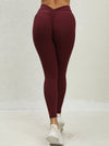 ZASUWA Female Deep V Back Scrunch Bum Leggings