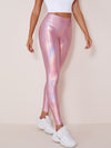 🖤ZASUWA Female Sexy Stylish Light Pink Laser Leggings